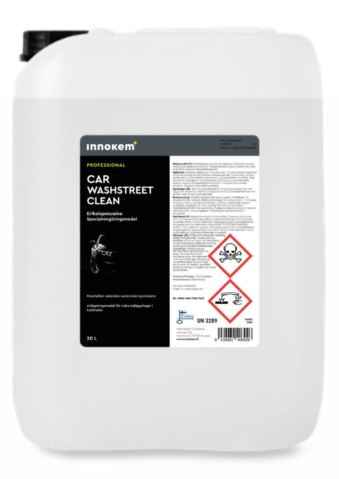 innokem washstreet clean erikoispuhdistusaine 20l