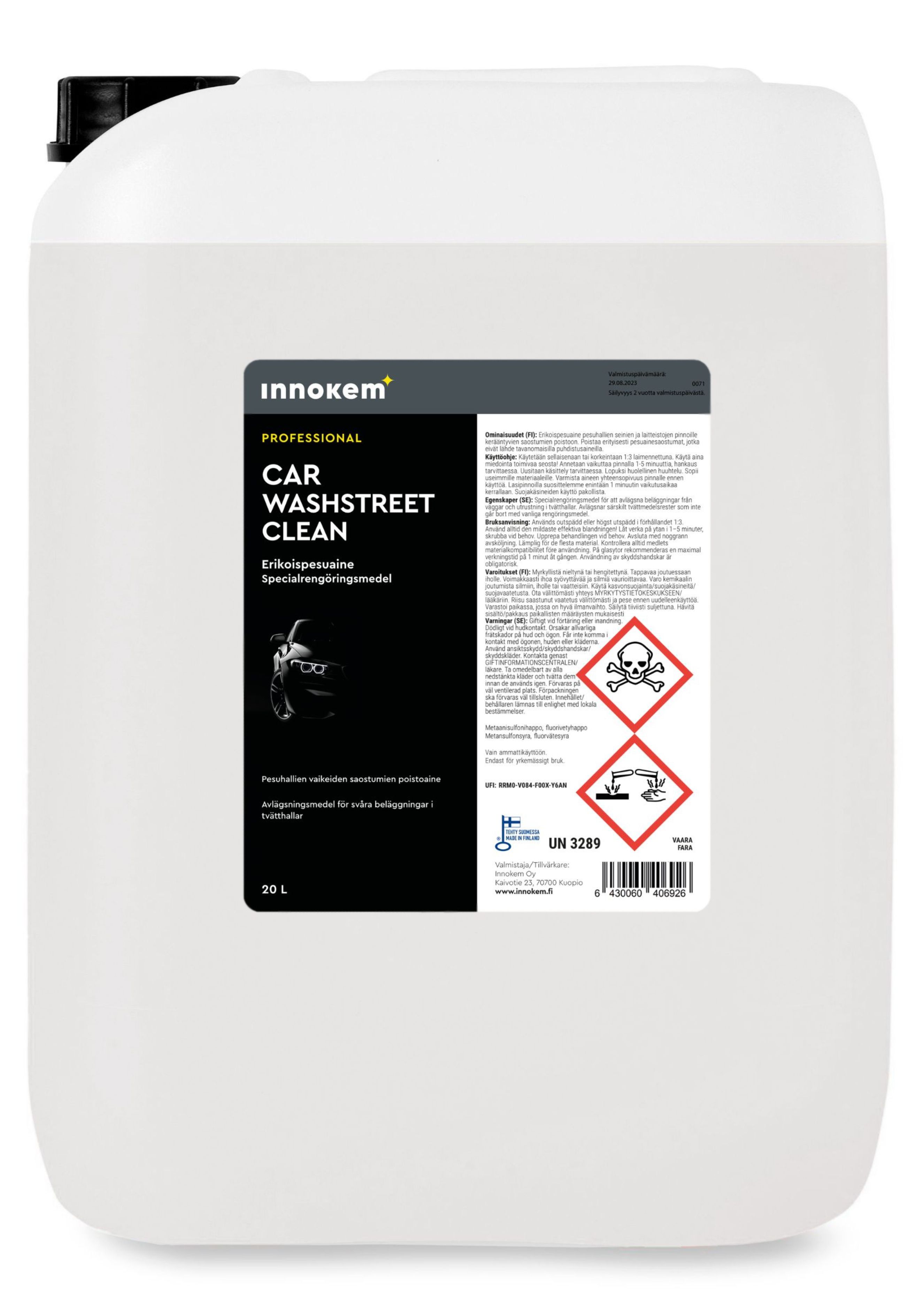 INNOKEM Washstreet Clean Erikoispuhdistusaine 20L