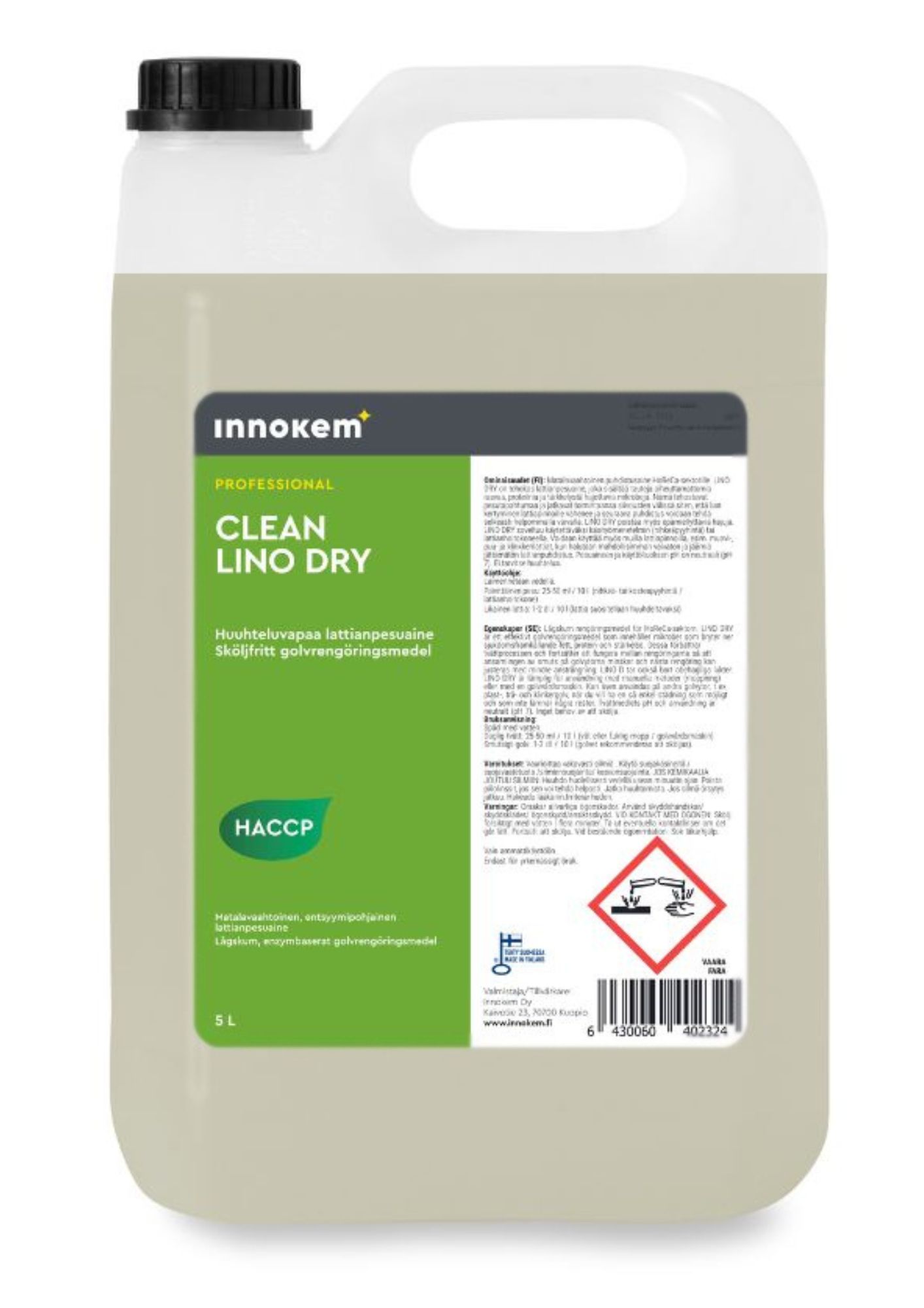 innokem lino dry lattianpuhdistusaine 5l