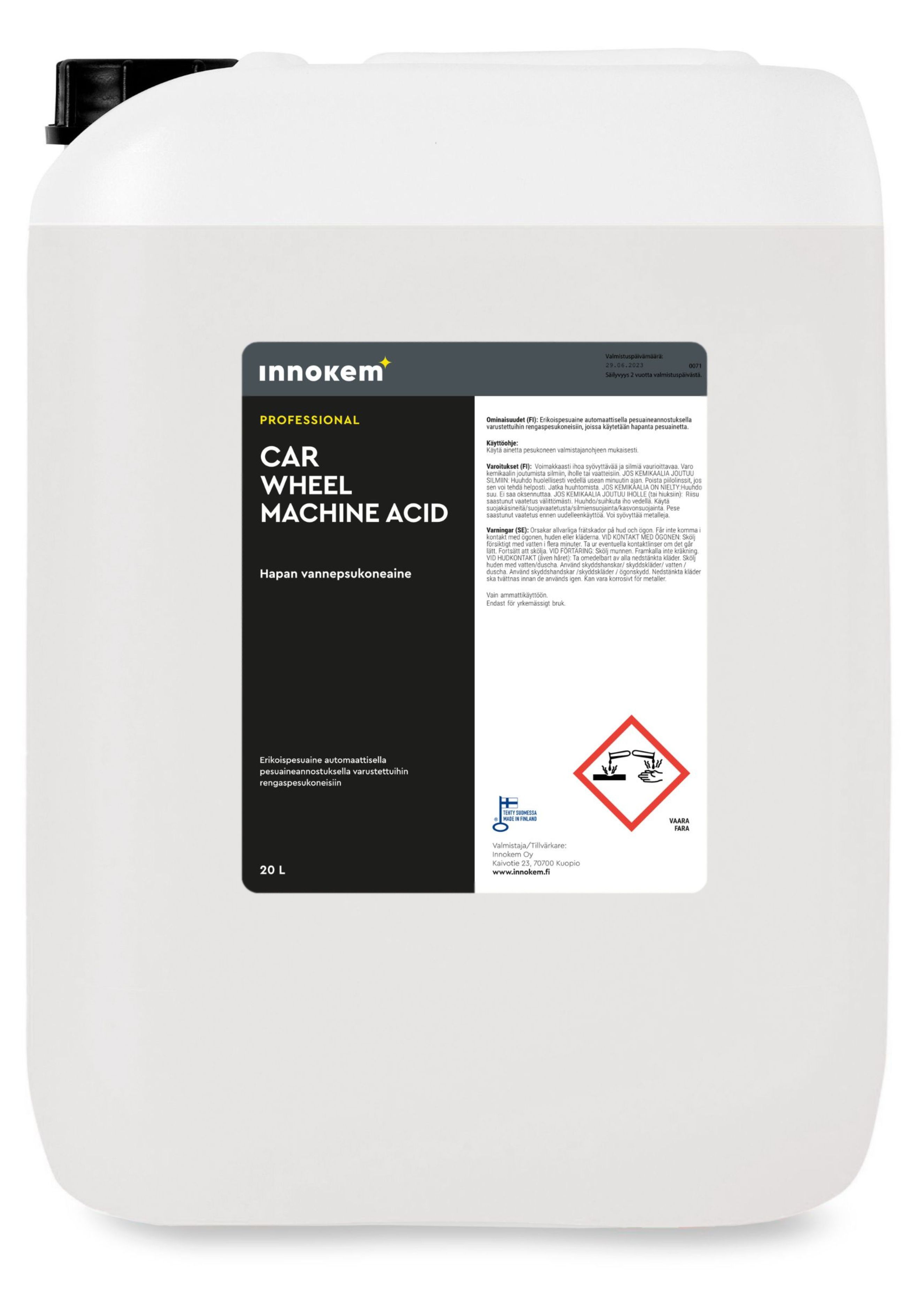innokem wheel machine acid vannepesukoneaine 20l