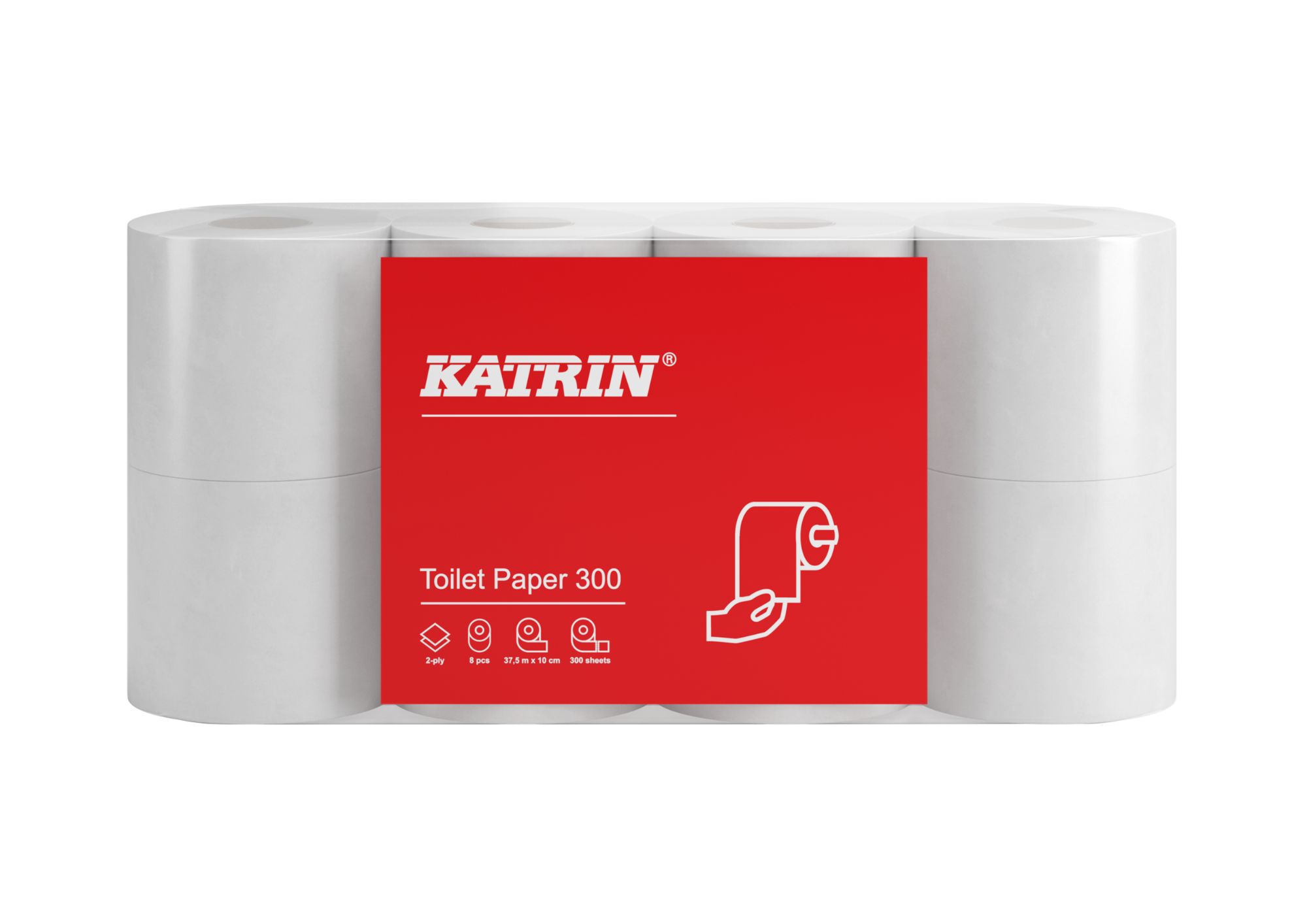 96060 Katrin Wc-paperi 300, valkoinen