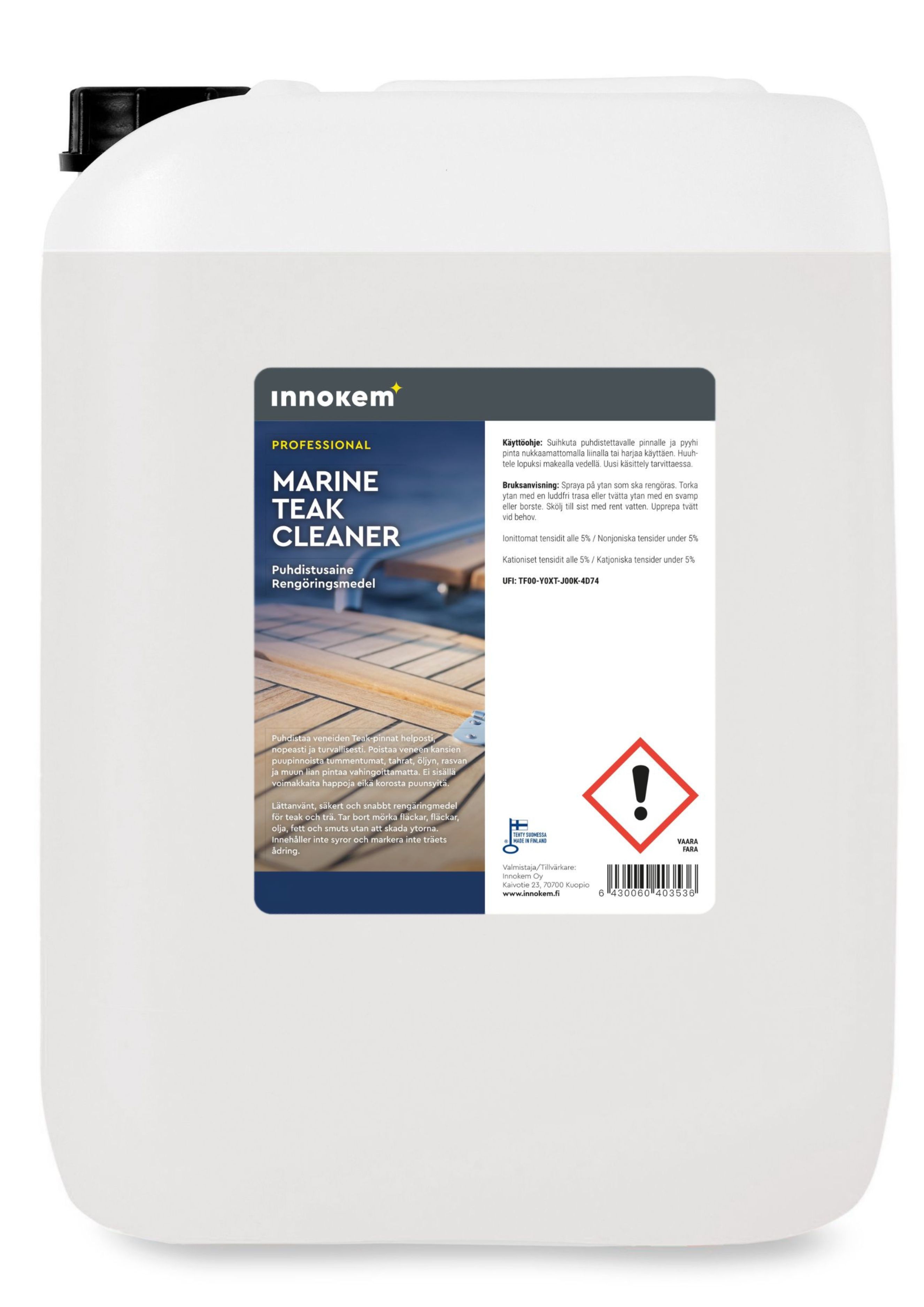 innokem marine teak cleaner puhdistusaine 20l