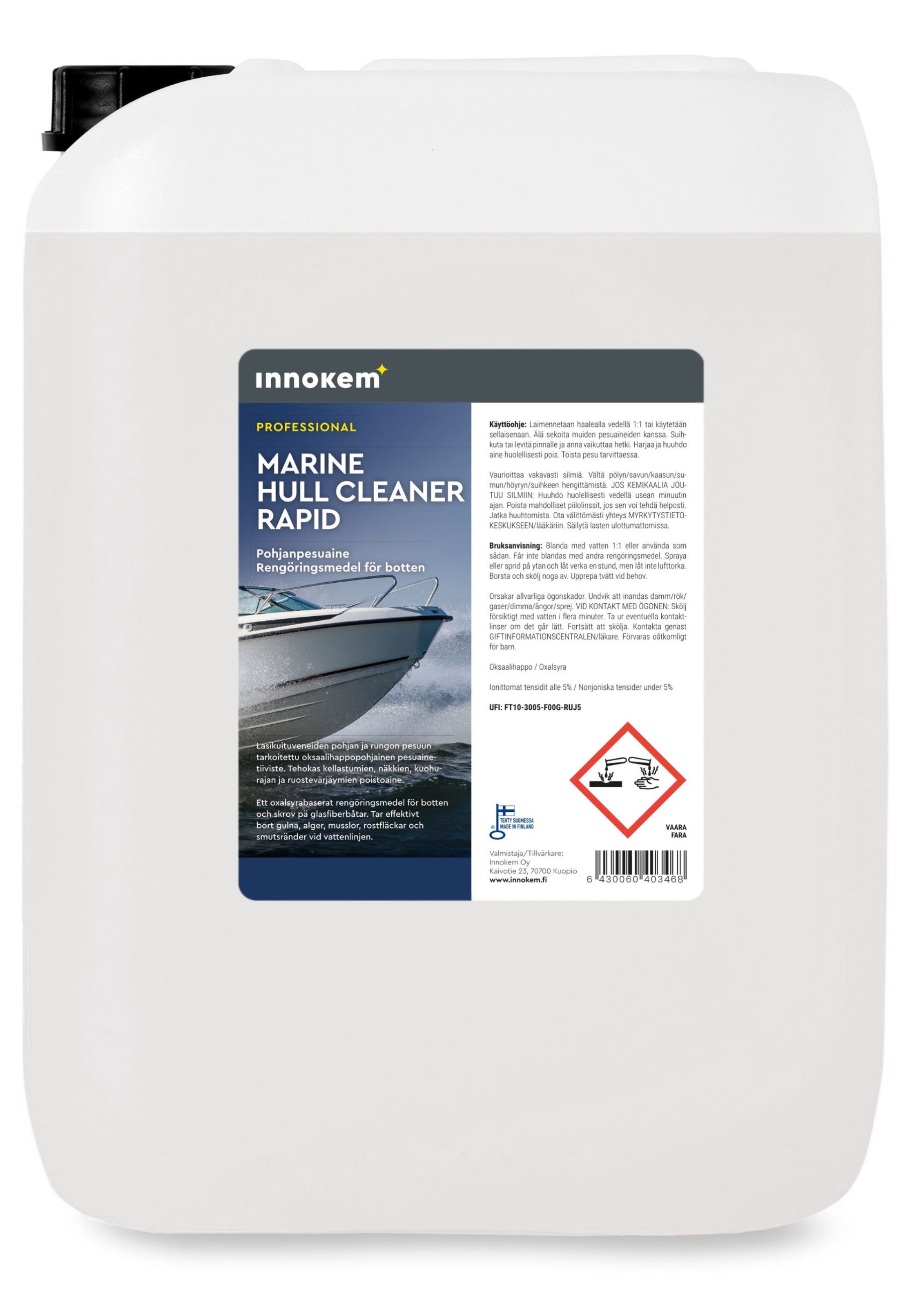 innokem marine hull cleaner rapid pohjanpesu 20l