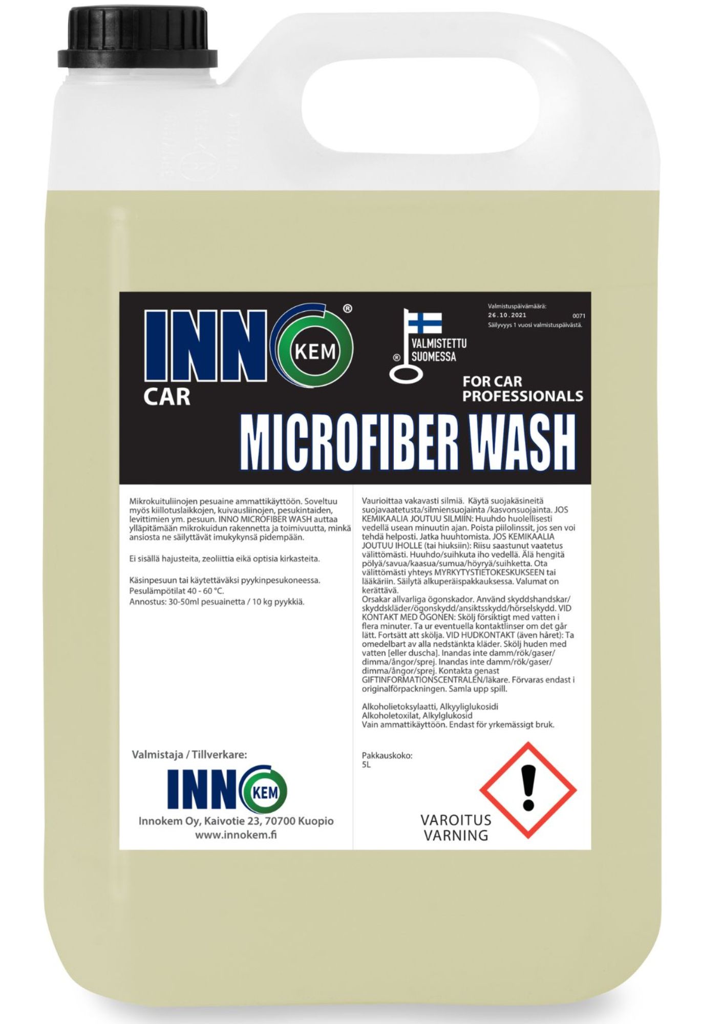 INNOKEM Microfiber Wash Pesuaine 5L