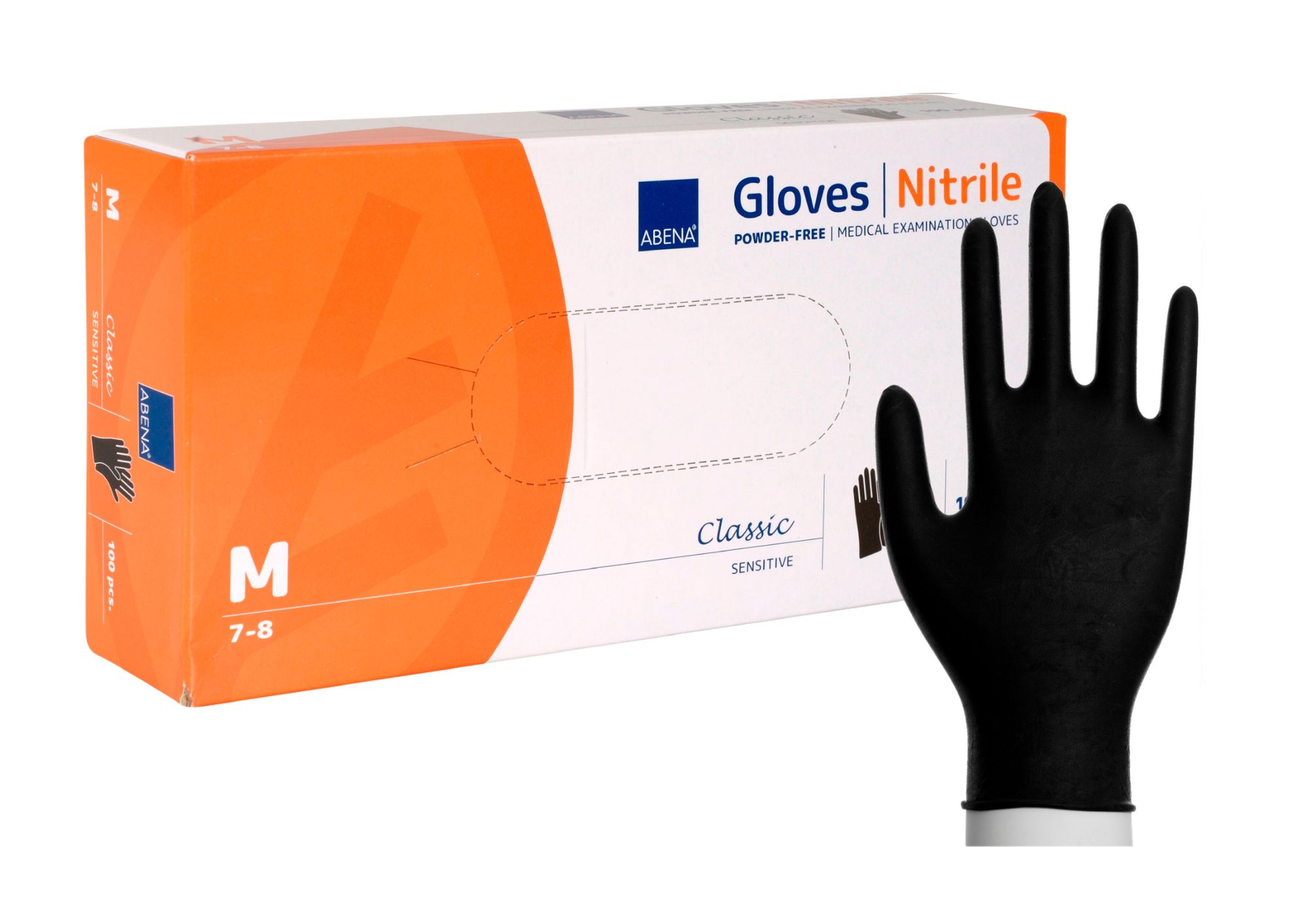 ABENA Classic Nitriilikäsine musta, puuteriton M