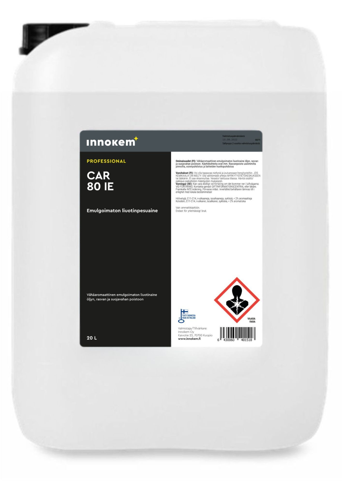 innokem 80 ie liuotinpesuaine
